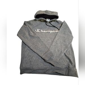 Champion Men's Hoodie With Kangaroo in Gray Sz Large